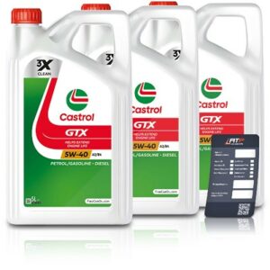 Castrol  15 L GTX 5W-40 A3/B4 + Ölwechsel-Anhänger  15218F : DE01675