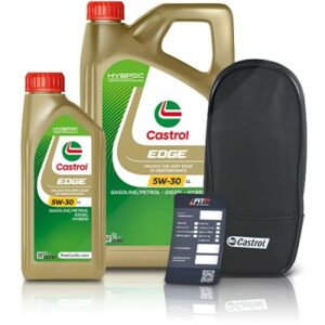 6 L EDGE 5W-30 LL + Top-up Bag Tasche + Ölwechsel-Anhanger 15F7E7