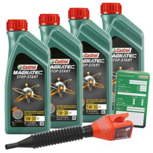 Castrol 4x 1 L Magnatec Stop-Start 5W-30 C2+ Ölw.-Anhänger  3050 : DE01675 : 1599DA