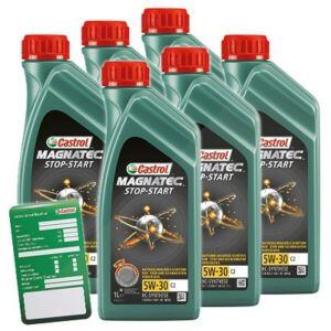 Castrol  6x 1 L Magnatec Stop-Start 5W-30 C2+Anhäng  1599DA : DE01675