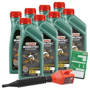 Castrol 8x 1 L Magnatec Stop-Start 5W-30 C2+ Ölw.-Anhänger  DE01675 : 1599DA : 3050