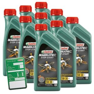 Castrol  9x 1 L Magnatec Stop-Start 5W-30 C2+Anhäng  DE01675 : 1599DA