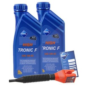 Aral  2x 1 L HighTronic F 5W-30+ Anhänger+ Trichter  1552A0 : 3050 : Aral-Anhänger