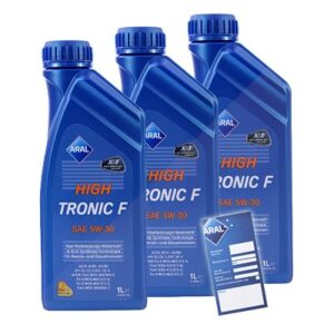 Aral  3x 1 L HighTronic F 5W-30+ Ölwechsel-Anhänger  Aral-Anhänger : 1552A0