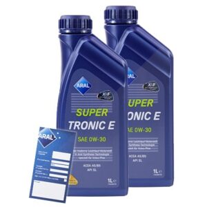 Aral  2x 1 L SuperTronic E 0W-30+Ölwechsel-Anhänger  14F802 : Aral-Anhänger