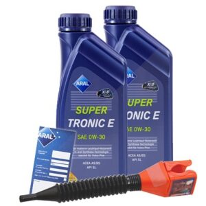 Aral  2x 1 L SuperTronic E 0W-30+ Anhänger+Trichter  Aral-Anhänger : 14F802 : 3050