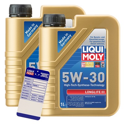 Liqui moly  2x 1 L Longlife III 5W-30+Ölw.-Anhänger  20646 : 5440
