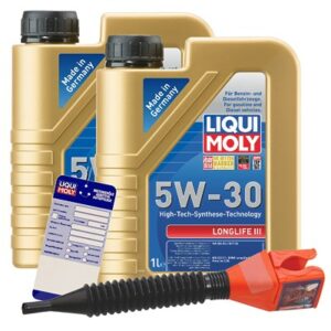 Liqui moly 2x 1 L Longlife III 5W-30 + Ölw.Anhänger+ Trichter  5440 : 20646 : 3050