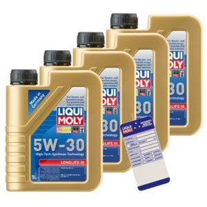 Liqui moly  4x 1 L Longlife III 5W-30+Ölw.-Anhänger  5440 : 20646