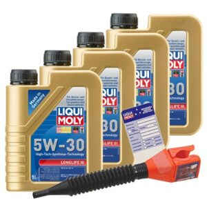 Liqui moly  4x 1 L Longlife III 5W-30+Anhänger+Tric  20646 : 5440 : 3050