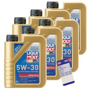 Liqui moly  6x 1 L Longlife III 5W-30+Ölw.-Anhänger  5440 : 20646