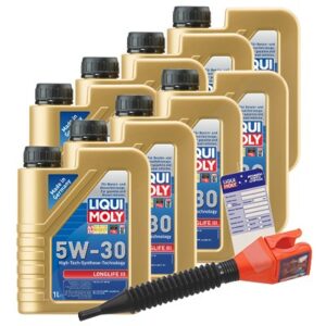 Liqui moly 8x 1 L Longlife III 5W-30+ Ölw.-Anhänger+ Trichter  5440 : 20646 : 3050