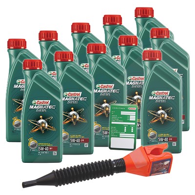 Castrol  11x 1 L Magnatec Diesel 5W-40 DPF + Anhäng  DE01675 : 3050 : 1502B8