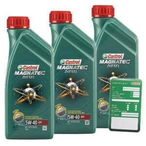 Castrol  3x 1 L Magnatec Diesel 5W-40 DPF+ Anhänger  DE01675 : 1502B8