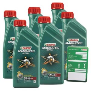 Castrol 6x 1 L Magnatec Diesel 5W-40 DPF + Ölw.-Anhänger  1502B8 : DE01675