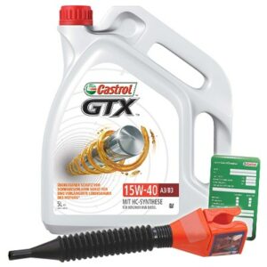 Castrol 5 L GTX 15W-40 A3/B3 + Ölw.-Anhänger + Trichter  14C19F : 3050 : DE01675