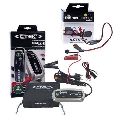 Ctek MXS 3.8 + Comfort Indicator Ringkabel M6 CTEK056-309 : CTEK056-629