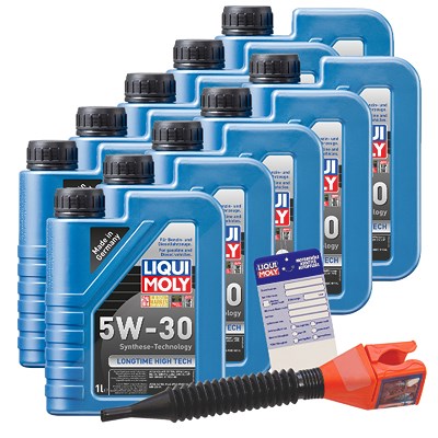 Liqui moly 10x 1 L Longtime High Tech 5W-30 + Ölw.-Anhänger  5440 : 1136 : 3050