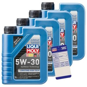 Liqui moly 4x 1 L Longtime High Tech 5W-30 + Ölw.-Anhänger  1136 : 5440