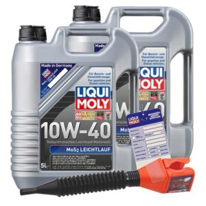 Liqui moly 10 L MoS2 Leichtlauf 10W-40 + Ölwechsel-Anhänger  5440 : 1092 : 3050