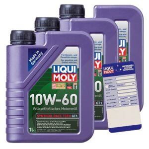 Liqui moly 3x 1 L Synthoil Race Tech GT1 10W-60+Ölw.-Anhänger  1390 : 5440