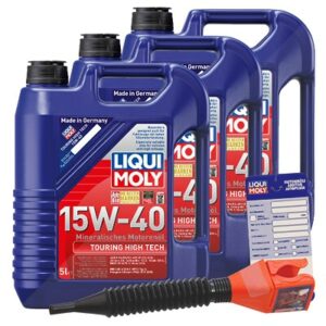 Liqui moly 15 L Touring High Tech 15W-40 + Ölwechsel-Anhänger  5440 : 1096 : 3050