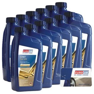 Eurolub 12x 1 L SYNT SAE 5W/40 + Ölw.-Anhänger 150791B : 316001