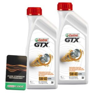 Castrol  2x 1 L GTX 5W-40 A3/B4+ Ölwechsel-Anhänger  15218E : DE01675