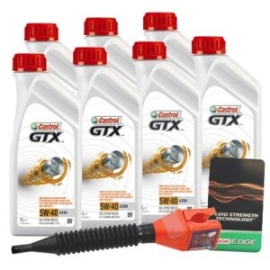 Castrol  7x 1 L GTX 5W-40 A3/B4+ Anhänger+ Trichter  DE01675 : 15218E : 3050