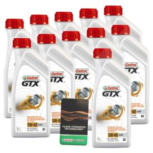 Castrol  11x 1 L GTX 5W-40 A3/B4+Ölwechsel-Anhänger  15218E : DE01675