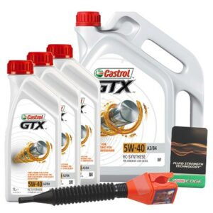 Castrol  8 L GTX 5W-40 A3/B4 + Anhänger + Trichter  DE01675 : 15218F : 15218E : 3050