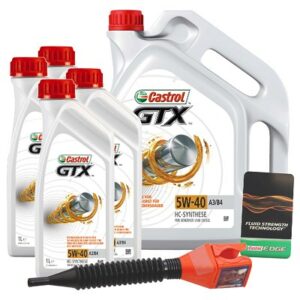 Castrol  9 L GTX 5W-40 A3/B4 + Anhänger + Trichter  DE01675 : 15218F : 15218E : 3050