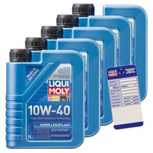 Liqui moly  5x 1 L Super Leichtlauf 10W-40+Anhänger  5440 : 1300