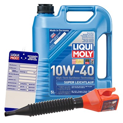 Liqui moly 5 L Super Leichtlauf 10W-40 + Ölwechsel-Anhänger  1301 : 5440 : 3050