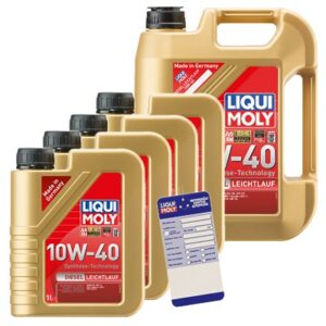 Liqui moly 9 L Diesel Leichtlauf 10W-40 + Ölwechsel-Anhänger 1386 : 1387 : 5440